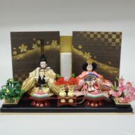 45cm | かのん・小芥子親王飾り | コンパクトできれいなお雛様 | 美しい彩りで大人っぽさを演出