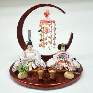 35cm | つきか・柳親王飾り |  超コンパクトで可愛いお雛様 | 可愛い吊るし飾りでおしゃれ感アップ