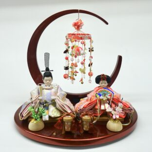 35cm | つきか・柳親王飾り | 超コンパクトで可愛いお雛様 | 可愛い吊るし飾りでおしゃれ感アップ