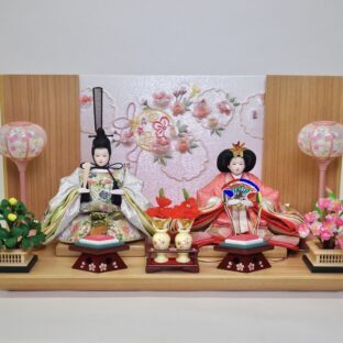 48cm | はるか・上芥子親王飾り | コンパクトで可愛いお雛様 | ほっこり感と上質な金襴が魅力