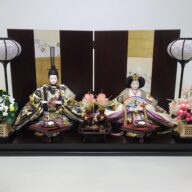 60cm | つむぎ・小三五親王飾り | 大人っぽく豪華なお雛様 | 古典の美しさとモダン感覚の融合