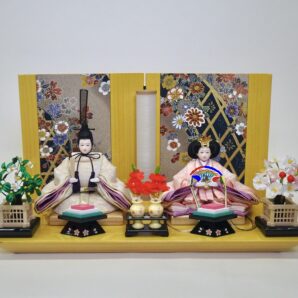 48cm | つむぎ・小芥子親王飾り | シックで優雅なお雛様 | 日本独特の美意識がテーマ