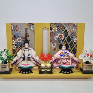 48cm | つむぎ・小芥子親王飾り | シックで優雅なお雛様 | 日本独特の美意識がテーマ